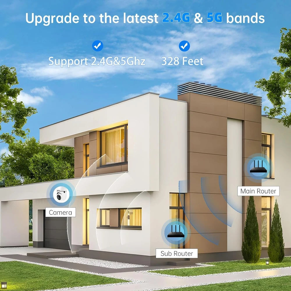 WESECUU Light Bulb Security Camera