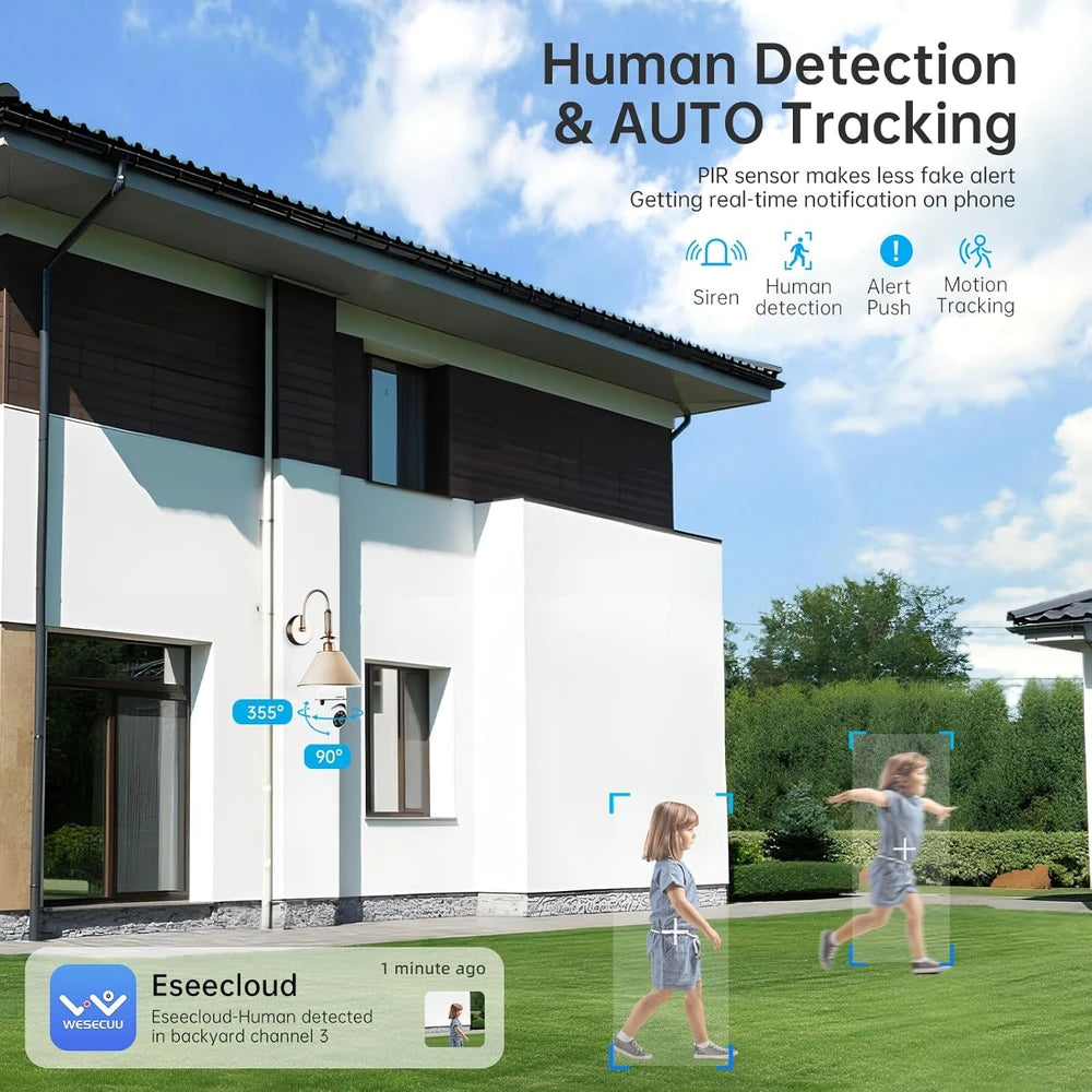WESECUU Light Bulb Security Camera