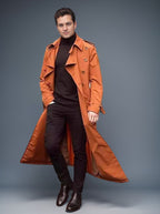 Men's Extra-Long Casual Windbreaker Jacket