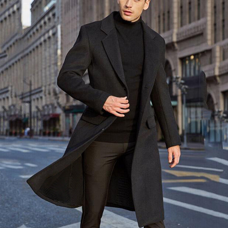 men's long trench coat