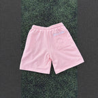 Embroidered Drawstring Shorts and T-Shirt Set