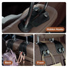 Car Seat Headrest Hooks - 2 Pack Universal Car Purse Hook, Leather Car Bag Purse Holder with Double Metal Hooks for Handbags, Grocery Bags, Bottles, Phones