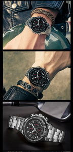WWOOR Men's Gold Chronograph Luxury Wristwatch