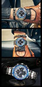 WWOOR Men's Gold Chronograph Luxury Wristwatch