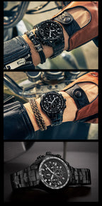 WWOOR Men's Gold Chronograph Luxury Wristwatch