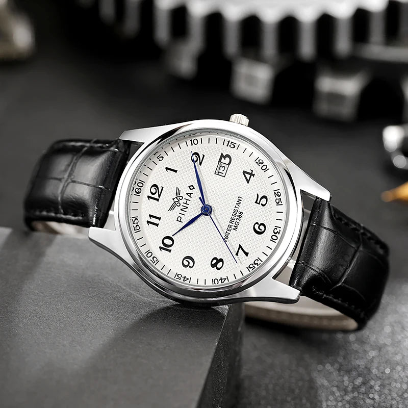 Men's Casual Leather Strap Fashion Watch