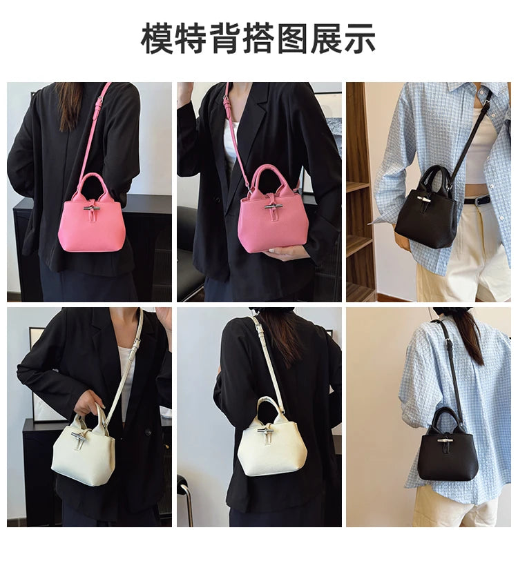 Chic Leather Crossbody Bag — Large Capacity