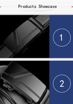 Men's Luxury Automatic Buckle Suit Belt — 110–130cm