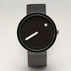 Minimalist Dot-Dial Steel Band Watch — Unisex