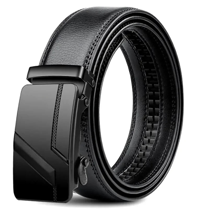Men's Luxury Automatic Buckle Suit Belt — 110–130cm