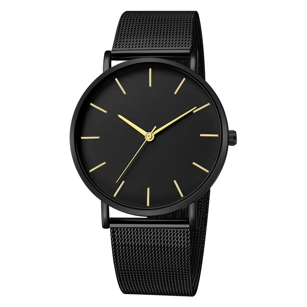 Rose Gold Ultra-Thin Mesh Belt Women's Watch