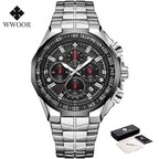WWOOR Men's Gold Chronograph Luxury Wristwatch