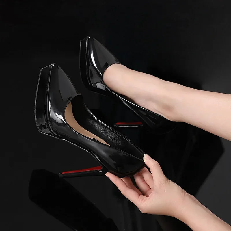 10–12cm Nude Platform Stiletto Pumps