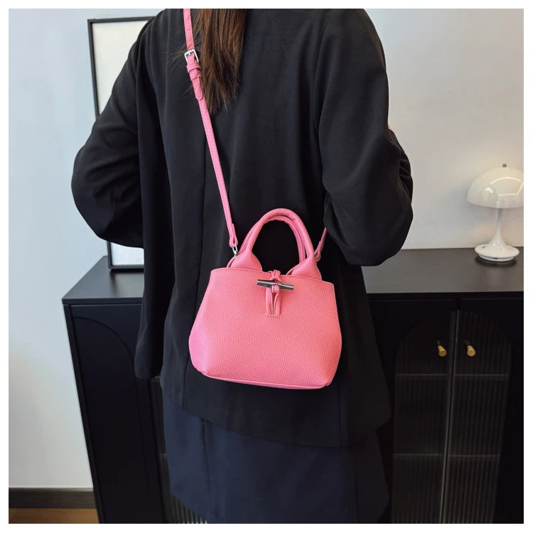 Chic Leather Crossbody Bag — Large Capacity