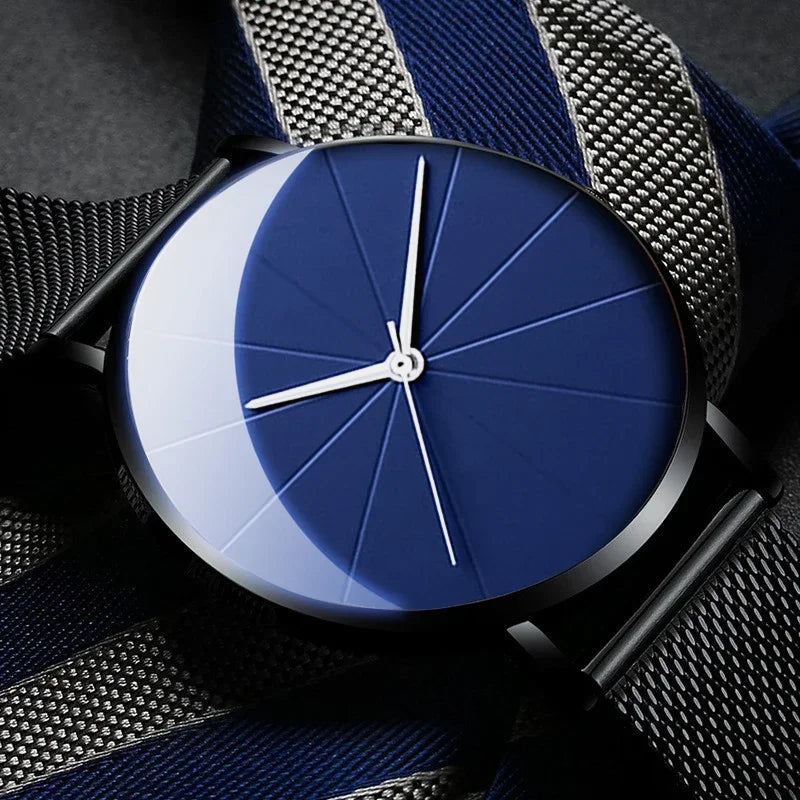 Men's Ultra-Thin Minimalist Mesh Belt Quartz Watch