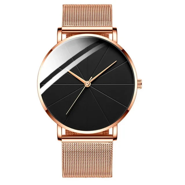 Men's Ultra-Thin Minimalist Mesh Belt Quartz Watch