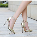 Gold & Silver Stiletto Pumps — Sizes Up to 46