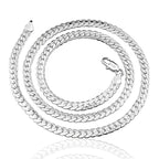 18K Gold & Silver 6mm Sideways Chain Necklace