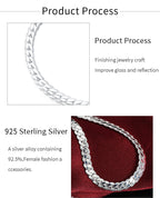 18K Gold & Silver 6mm Sideways Chain Necklace