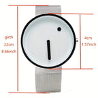 Minimalist Dot-Dial Steel Band Watch — Unisex