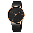 Rose Gold Ultra-Thin Mesh Belt Women's Watch