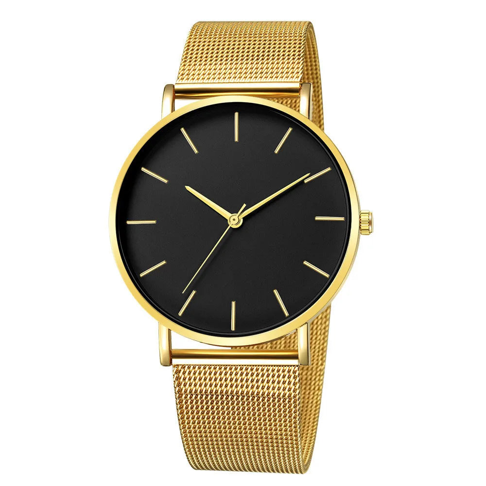 Rose Gold Ultra-Thin Mesh Belt Women's Watch