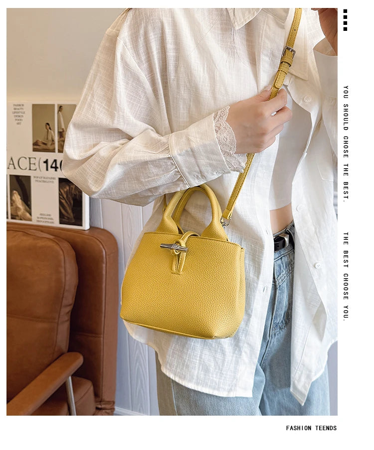 Chic Leather Crossbody Bag — Large Capacity