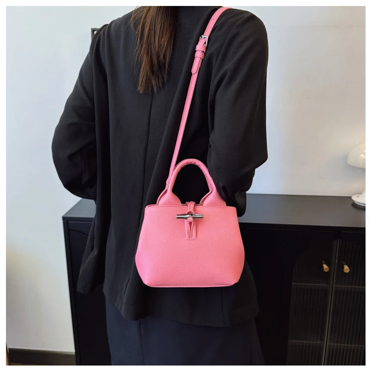 Chic Leather Crossbody Bag — Large Capacity