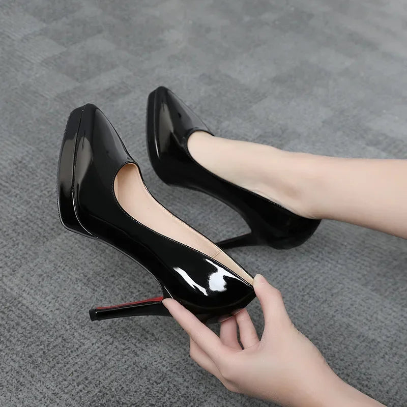 10–12cm Nude Platform Stiletto Pumps