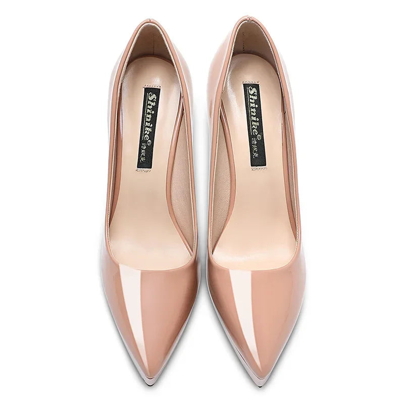 10–12cm Nude Platform Stiletto Pumps