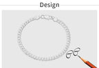 18K Gold & Silver 6mm Sideways Chain Necklace