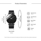 Men's Ultra-Thin Minimalist Mesh Belt Quartz Watch