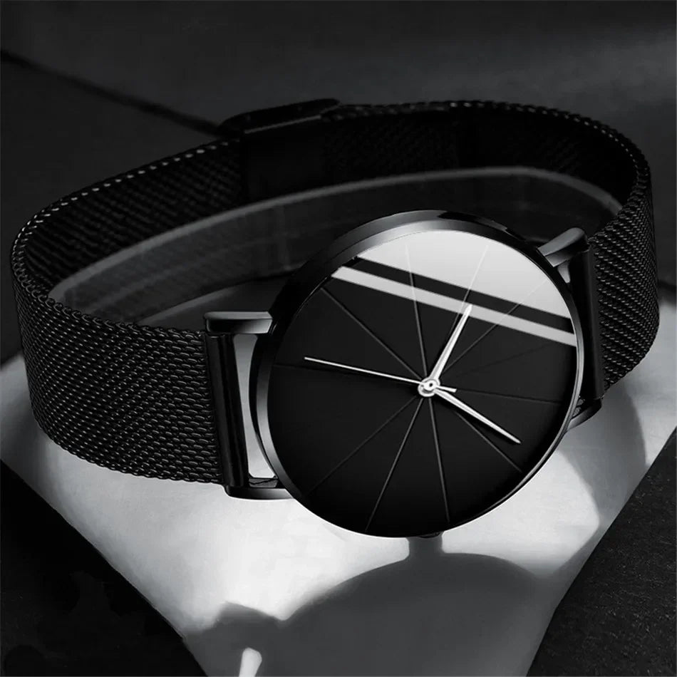 Men's Ultra-Thin Minimalist Mesh Belt Quartz Watch