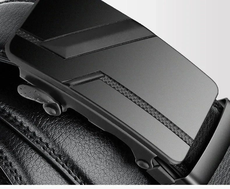Men's Luxury Automatic Buckle Suit Belt — 110–130cm