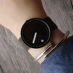 Minimalist Dot-Dial Steel Band Watch — Unisex