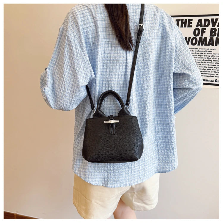 Chic Leather Crossbody Bag — Large Capacity