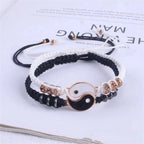 Tai Chi Couple Bracelet Set — Black & White