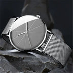 Men's Ultra-Thin Minimalist Mesh Belt Quartz Watch