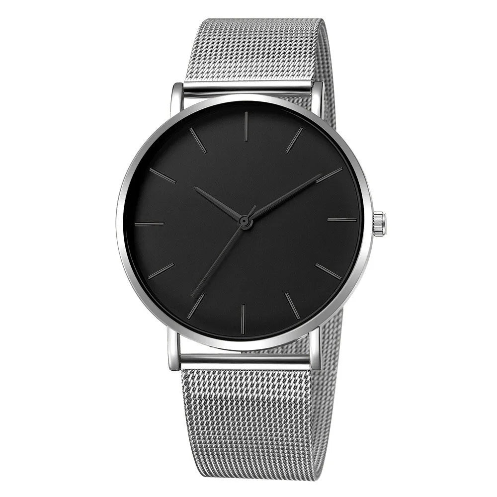 Rose Gold Ultra-Thin Mesh Belt Women's Watch