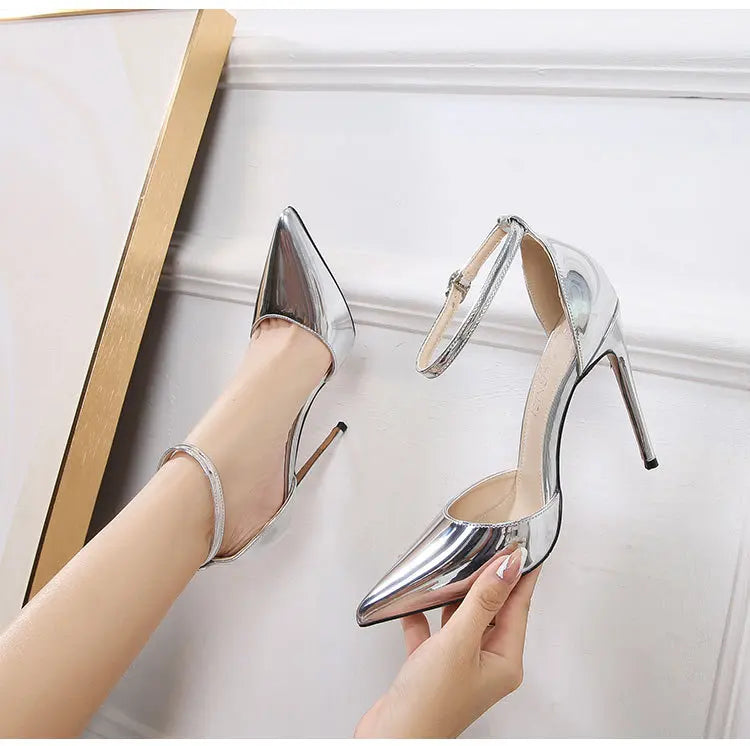 Gold & Silver Stiletto Pumps — Sizes Up to 46