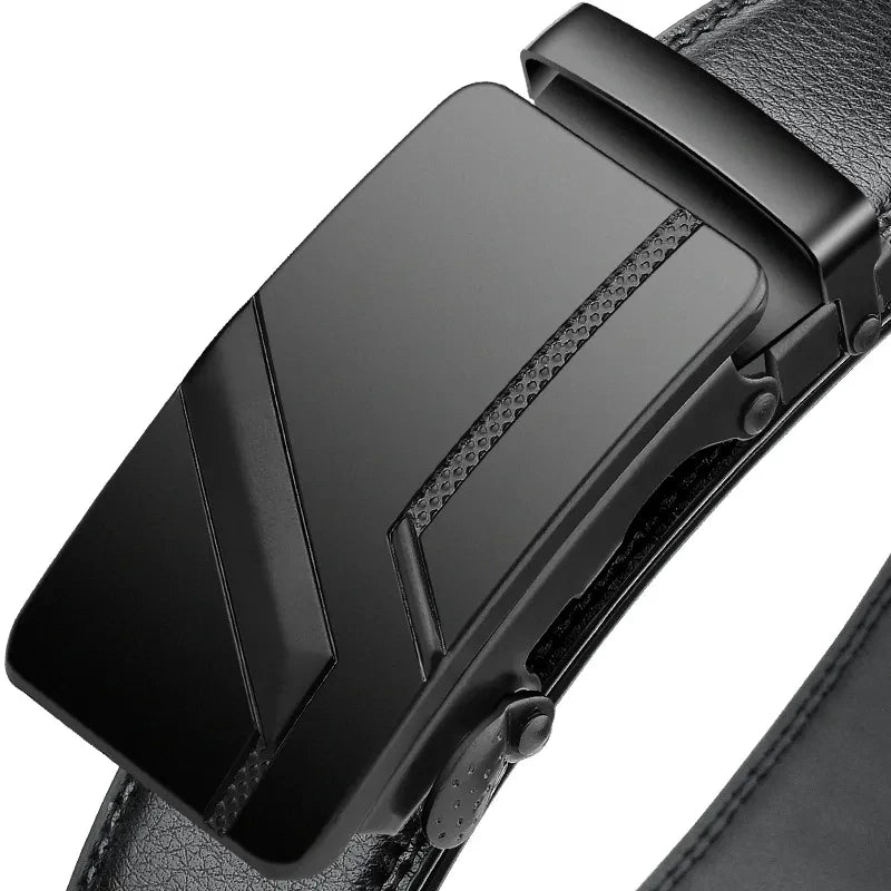 Men's Luxury Automatic Buckle Suit Belt — 110–130cm