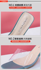 Crystal Clear Transparent Heel Slides — Size 42