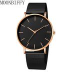 Rose Gold Ultra-Thin Mesh Belt Women's Watch