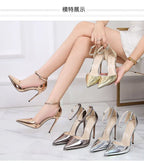 Gold & Silver Stiletto Pumps — Sizes Up to 46