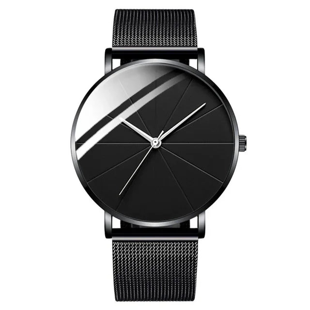 Men's Ultra-Thin Minimalist Mesh Belt Quartz Watch
