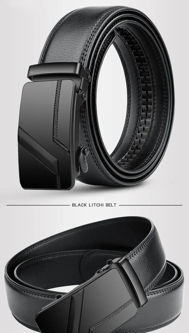 Men's Luxury Automatic Buckle Suit Belt — 110–130cm