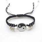 Tai Chi Couple Bracelet Set — Black & White