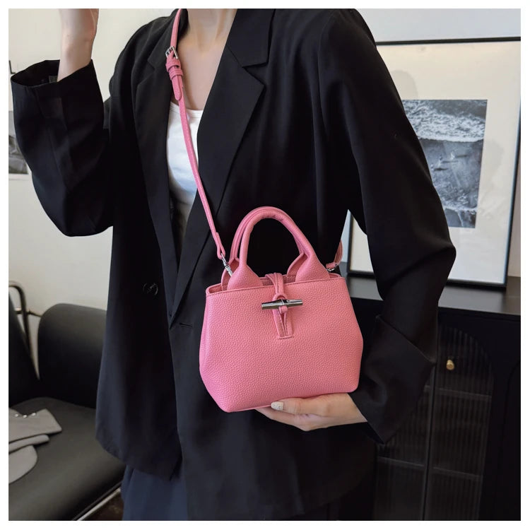 Chic Leather Crossbody Bag — Large Capacity
