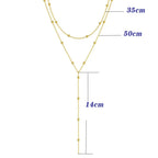 Gold Double-Layer Tassel Choker Necklace