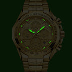 WWOOR Men's Gold Chronograph Luxury Wristwatch